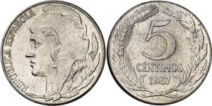 1937. II República. 5 céntimos. (AC. 4). ... 
