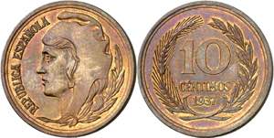 1937. II República. 10 céntimos. (AC. 7). ... 