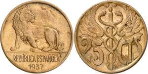 1937. II República. 25 céntimos. (AC. 15). ... 