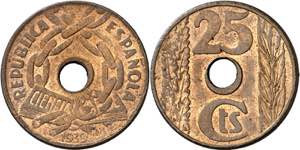 1938. II República. 25 céntimos. (AC. 20). ... 