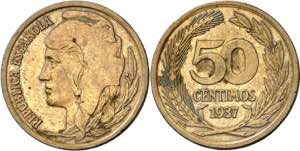 1937. II República. 50 céntimos. (AC. 22). ... 