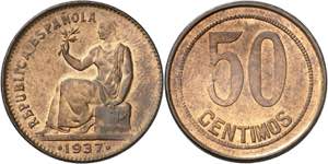 1937*3-. II República. 50 céntimos. (AC. ... 