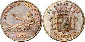 1931. II República. 1 peseta. (AC. 33, ... 