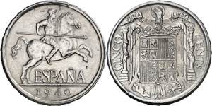 1940. Franco. 5 céntimos. (AC. 1). 1,14 g. ... 