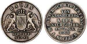 Germany - Alemania. Baden. 1868. Federico I. ... 