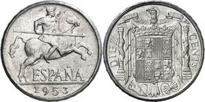1953. Franco. 10 céntimos. (AC. 12). 1,85 ... 