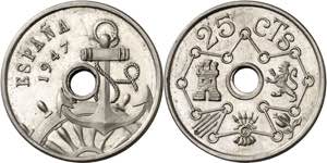 1947. Franco. 25 céntimos. (AC. 19, mismo ... 