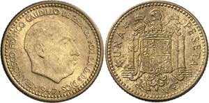 1947*1948. Franco. 1 peseta. (AC. 46). ... 