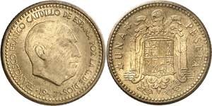 1947*1949. Franco. 1 peseta. (AC. 48). ... 