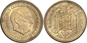 1947*1950. Franco. 1 peseta. (AC. 50). ... 