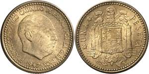 1947*1951. Franco. 1 peseta. (AC. 51). ... 
