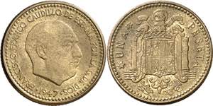 1947*1952. Franco. 1 peseta. (AC. 52). 3,50 ... 