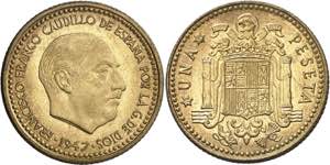 1947*1954. 1 peseta. (AC. 54). Mínimas ... 