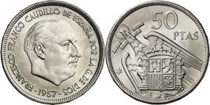 1957*71. Franco. 50 pesetas. (AC. 140). ... 