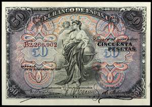 Banco de España - 1906. 50 pesetas. (Ed. ... 