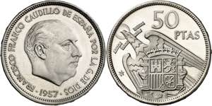 1957*72. Franco. 50 pesetas. (AC. 141). ... 