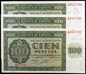 Banco de España - 1936. Burgos. 100 ... 
