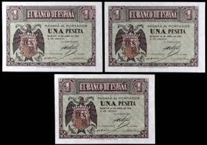 Banco de España - 1938. Burgos. 1 peseta. ... 
