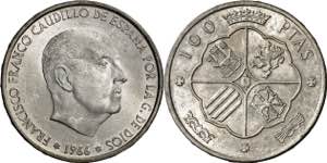 1966*1966. Franco. 100 pesetas. (AC. 145). ... 