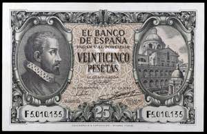 Banco de España - 1940. 25 pesetas. (Ed. ... 