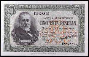 Banco de España - 1940. 50 pesetas. (Ed. ... 
