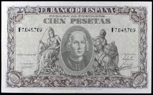 Banco de España - 1940. 100 pesetas. (Ed. ... 