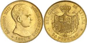 1889*1889. Franco. MPM. 20 pesetas. (AC. ... 