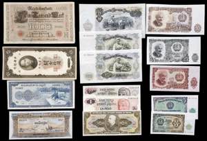 World paper money - Lote de 15 billetes de ... 