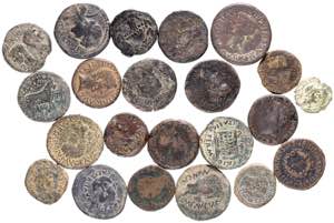 Lote de 20 monedas hispano-romanas y 1 ... 