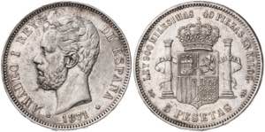 1871*1871. Amadeo I. SDM. 5 pesetas. (AC. ... 