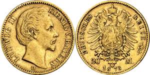 Alemania. Baviera. 1873. Luis II. D ... 