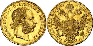 Austria. 1915. Francisco José I. 1 ducado. ... 