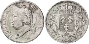 Francia. 1823. Luis XVIII. B (Rouen). 5 ... 