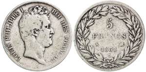 Francia. 1831. Luis Felipe I. K (Burdeos). 5 ... 
