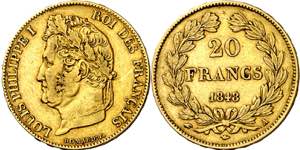 Francia. 1848. Luis Felipe I. A (París). 20 ... 
