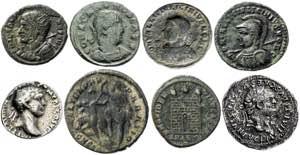 Lote de 6 bronces del Bajo Imperio, incluye ... 