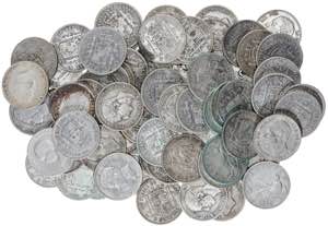 1869 a 1905. 2 pesetas. Lote de 68 monedas. ... 