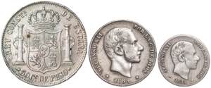 1885. Alfonso XII. Manila. 10, 20 y 50 ... 