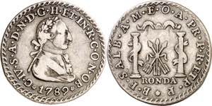 1789. Carlos IV. Ronda. Medalla de ... 
