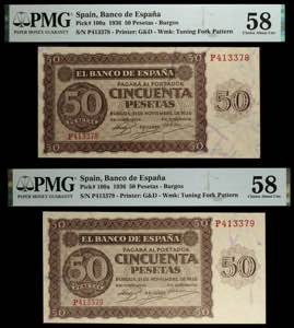 1936. Burgos. 50 pesetas. (Ed. D21a) (Ed ... 