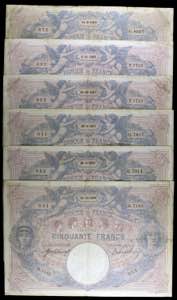 Francia. 1916, 1917 y 1919. Banco de ... 