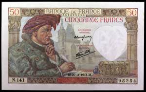 Francia. 1941. Banco de Francia. 50 francos. ... 