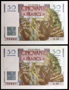 Francia. 1946. Banco de Francia. 50 francos. ... 