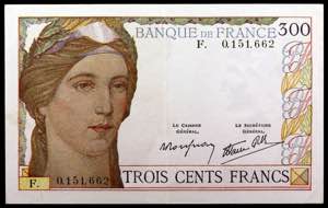 Francia. s/d (1938). Banco de Francia. 300 ... 