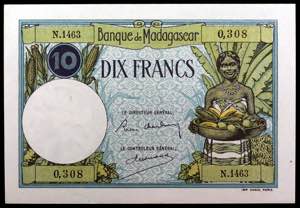 Madagascar. s/d (ca. 1937-1947). Banco de ... 
