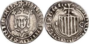 Ferran II (1479-1516). Zaragoza. Medio real. ... 
