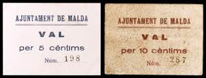 Maldà. 5 y 10 céntimos. (T. 1601 y 1602). ... 