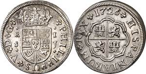 1726/5. Felipe V. Sevilla. J. 1 real. (AC. ... 