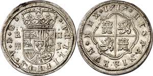 1717. Felipe V. Segovia. J. 2 reales. (AC. ... 