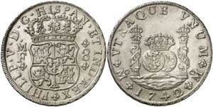 1742. Felipe V. México. MF. 8 reales. (AC. ... 